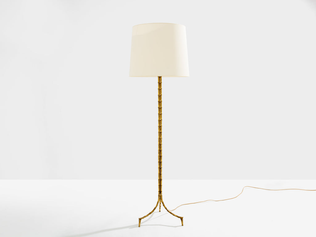 Maison Jansen foliage gilt bronze floor lamp 1950s