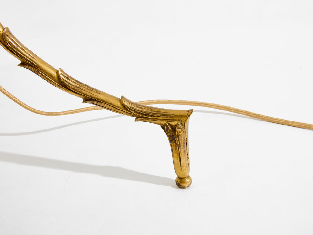 Maison Jansen foliage gilt bronze floor lamp 1950s