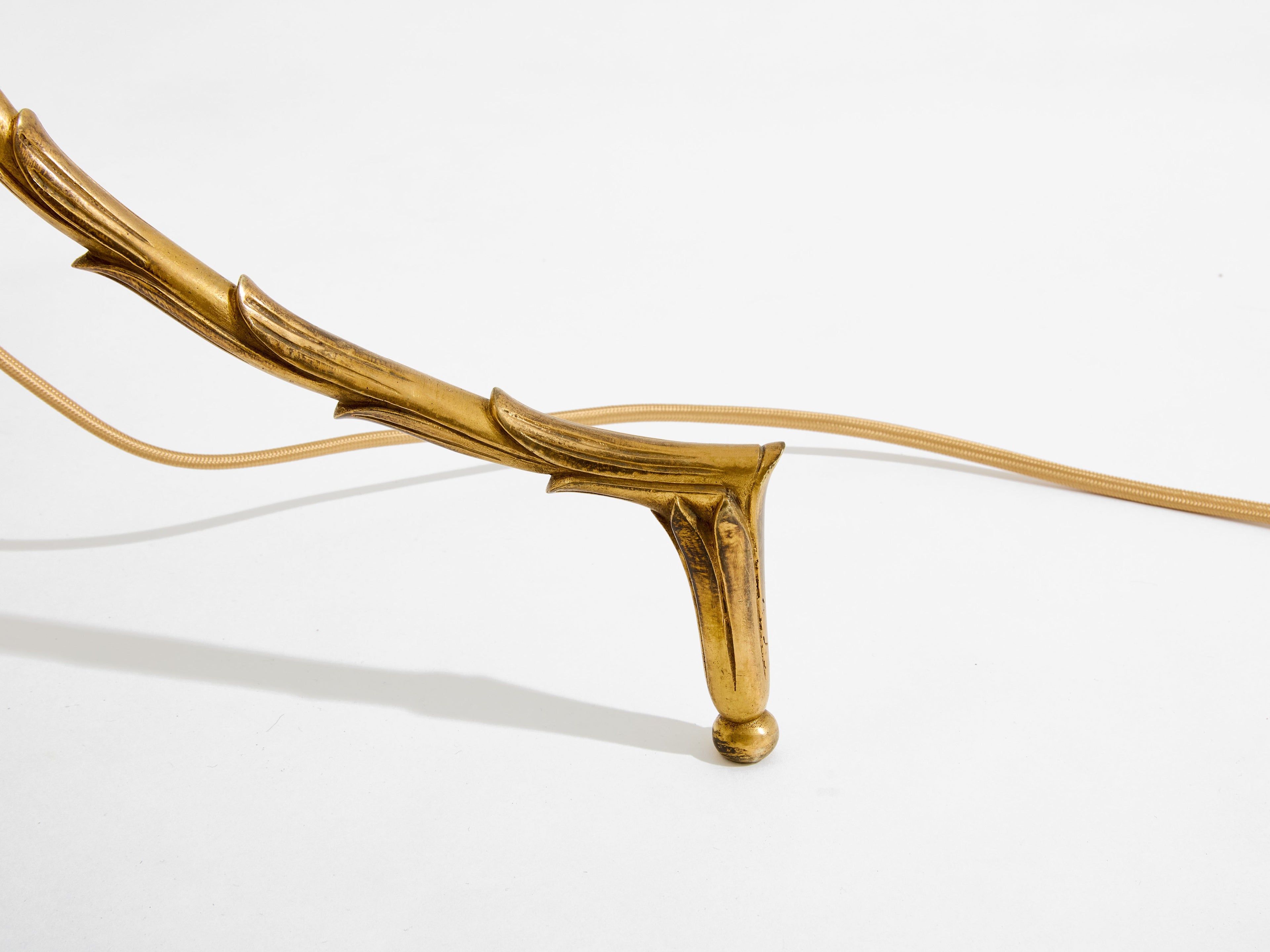 Maison Jansen foliage gilt bronze floor lamp 1950s