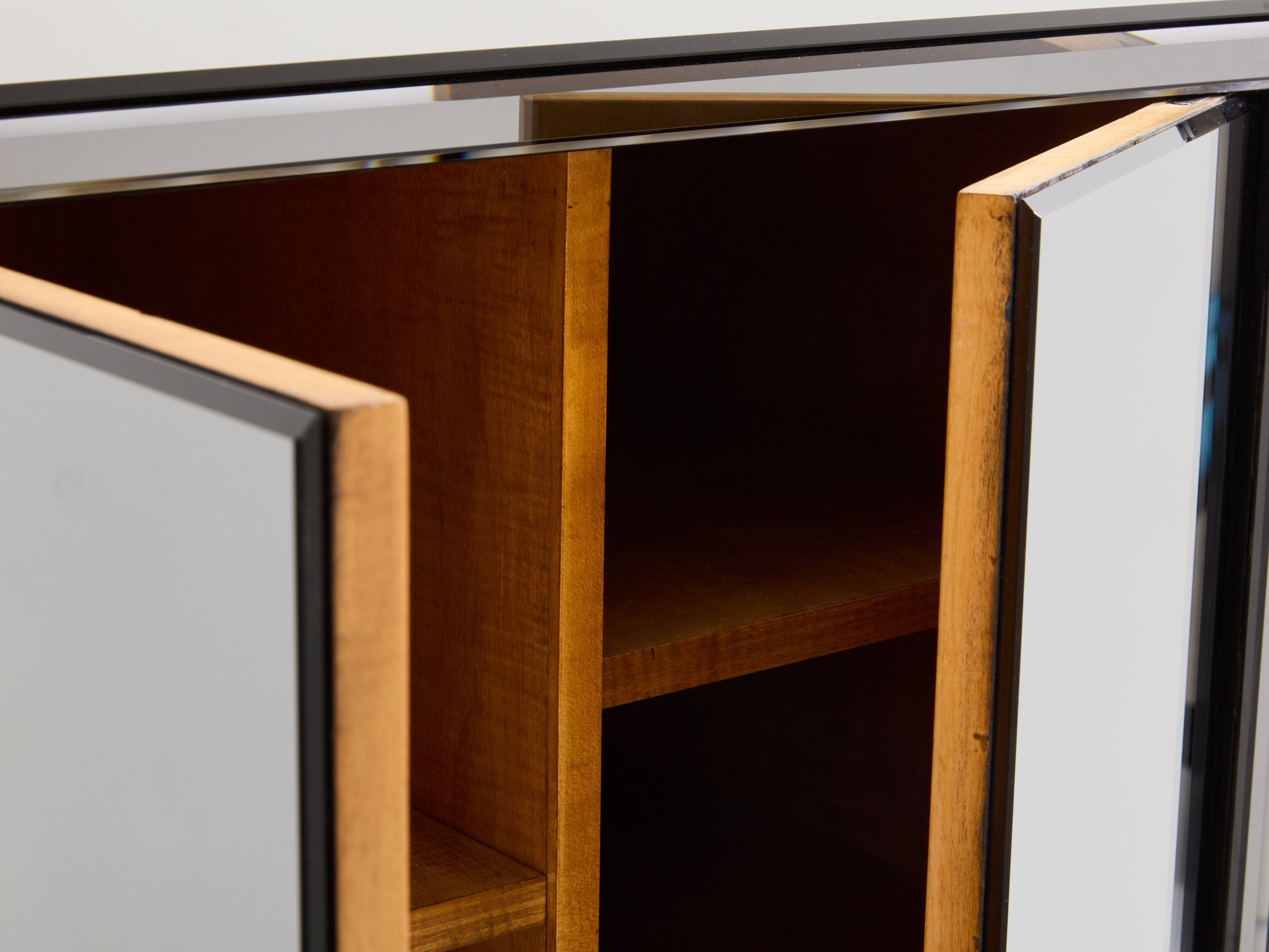 Maison Jansen gilt wood and mirrored bar cabinet 1940