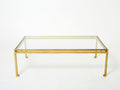 Maison Ramsay coffee table gilded iron glass 1950