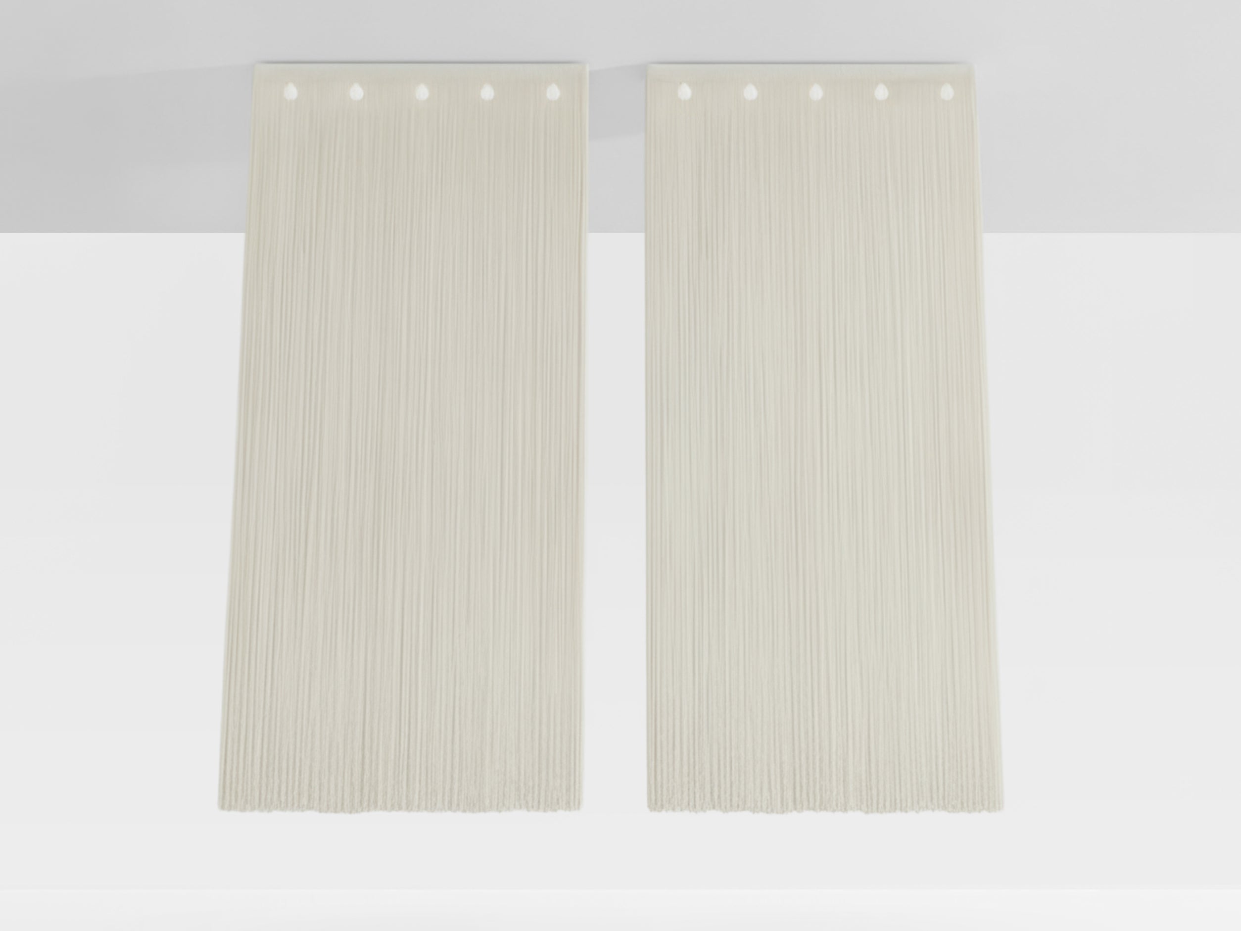 Pair of Mariyo Yagi Garbo chandeliers metal and nylon 1970s