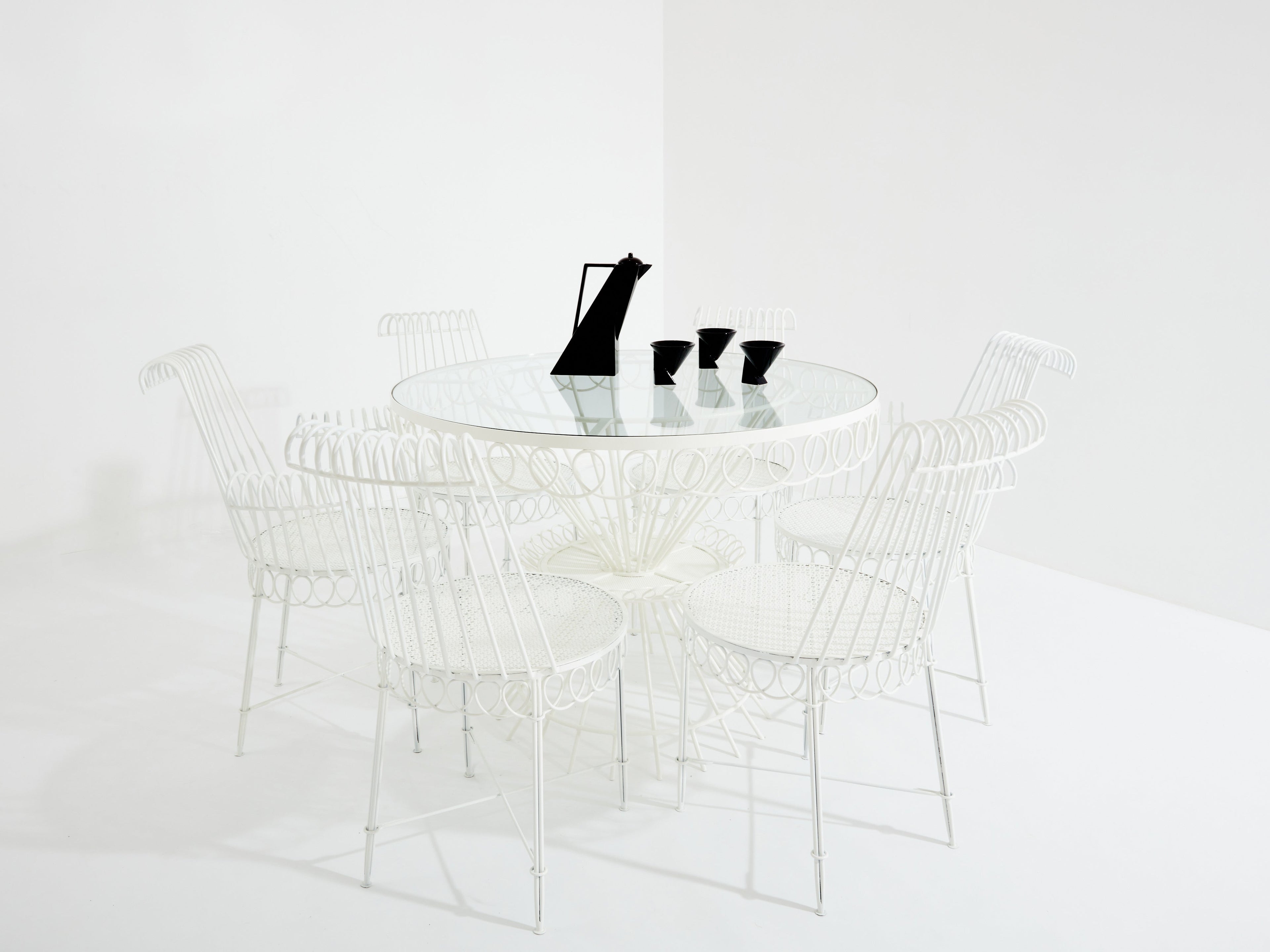 Mathieu Mategot Cap d’Ail complete dining set 1950s