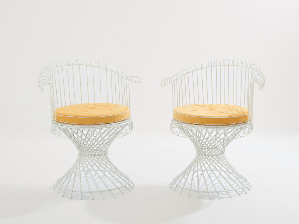 Mathieu Mategot pair of Anthéor armchairs 1950s