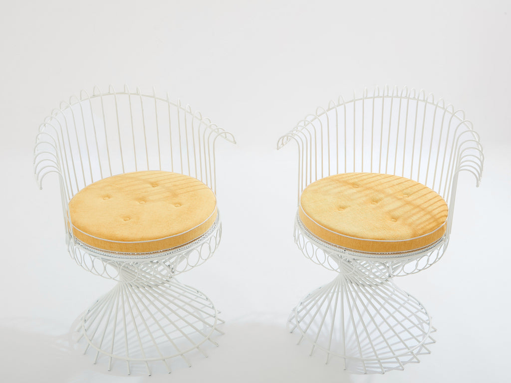Mathieu Mategot pair of Anthéor armchairs 1950s