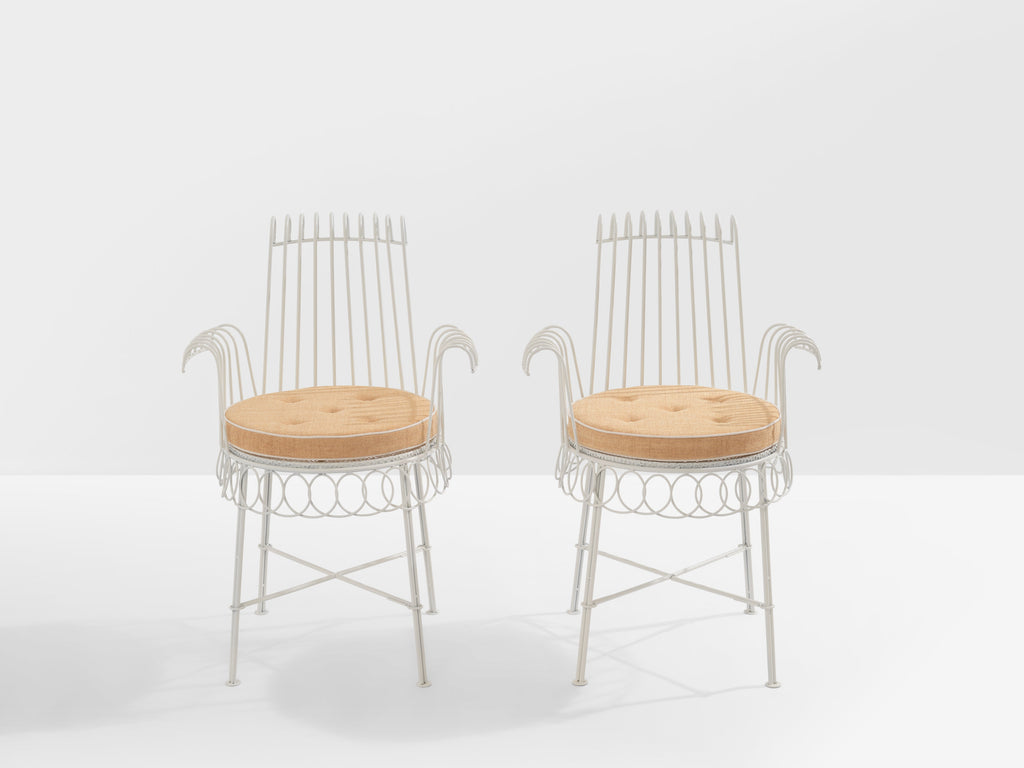 Mathieu Mategot pair of Cap d’Ail chairs 1950s