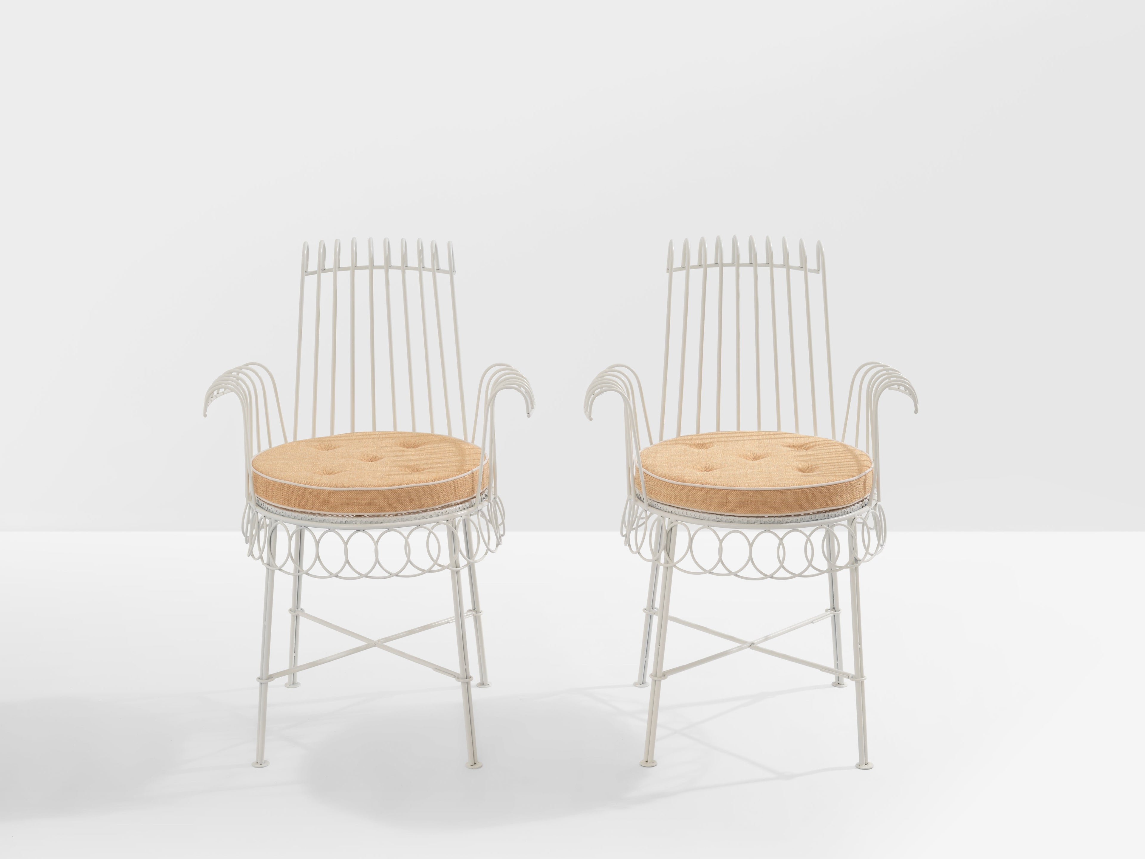 Mathieu Mategot pair of Cap d’Ail chairs 1950s