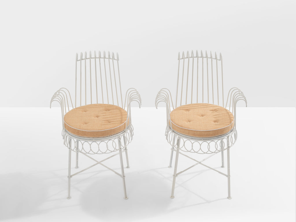 Mathieu Mategot pair of Cap d’Ail chairs 1950s