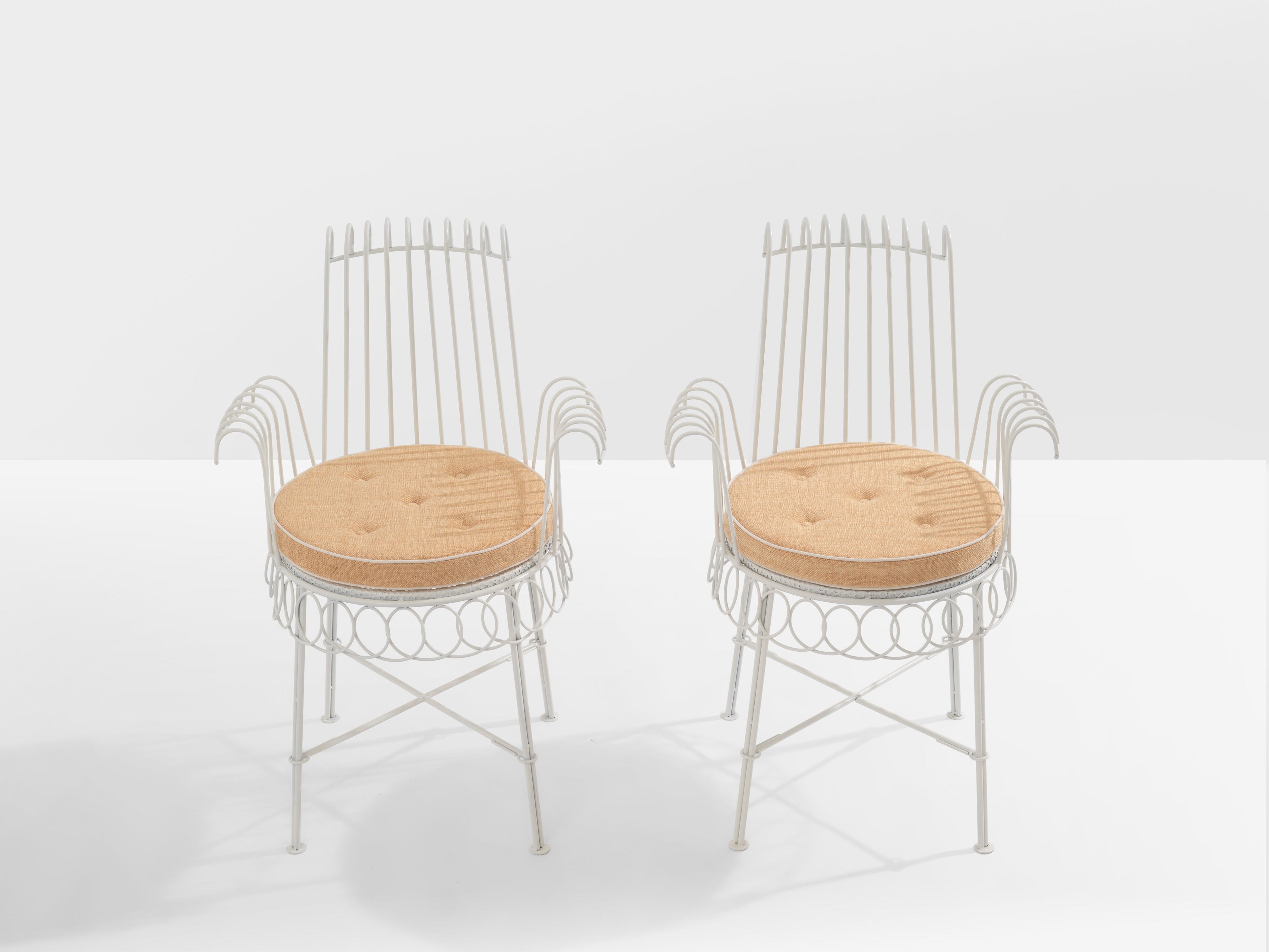 Mathieu Mategot pair of Cap d’Ail chairs 1950s