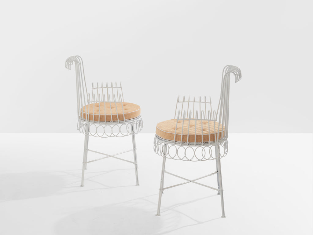 Mathieu Mategot pair of Cap d’Ail chairs 1950s