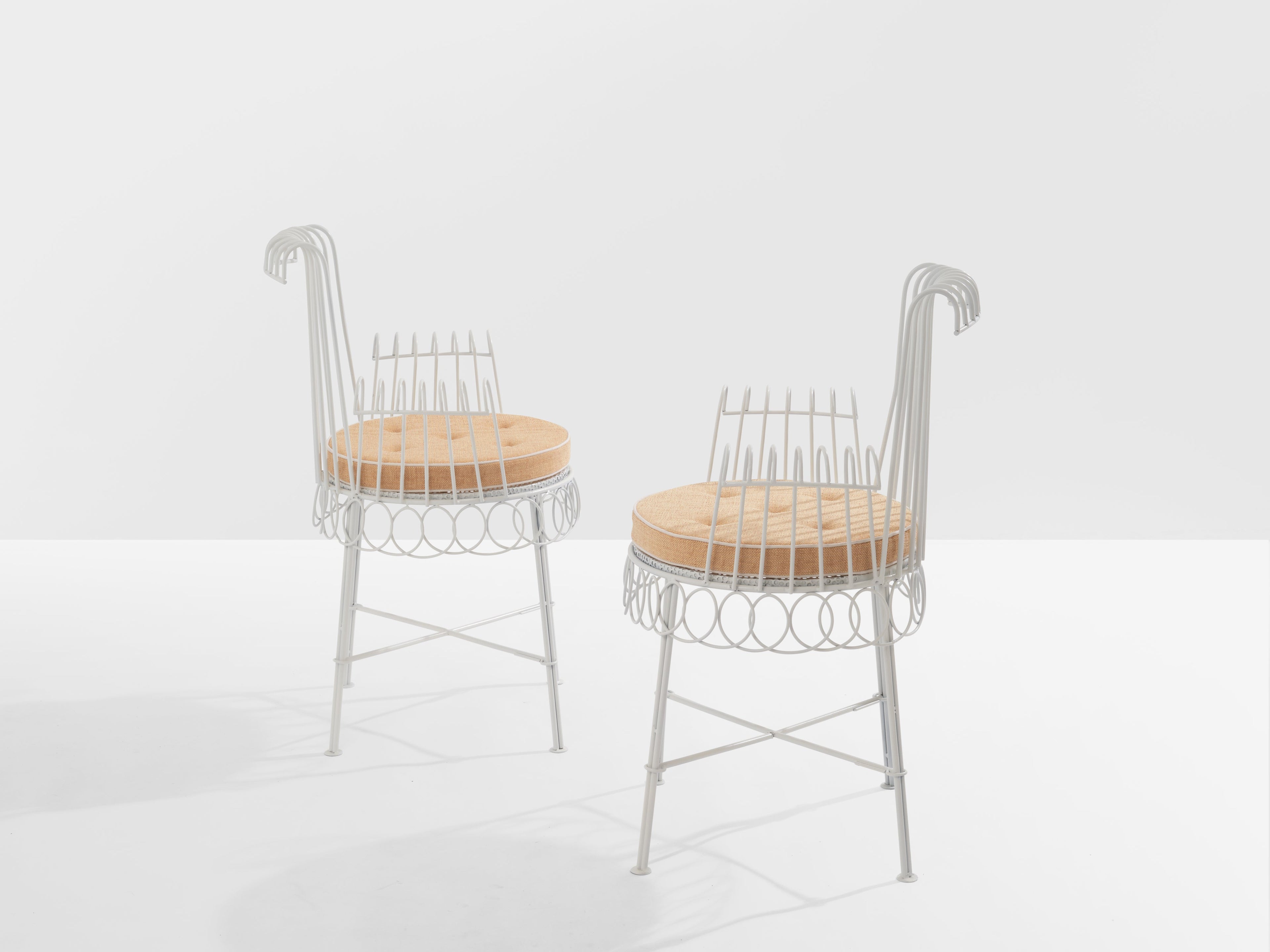 Mathieu Mategot pair of Cap d’Ail chairs 1950s