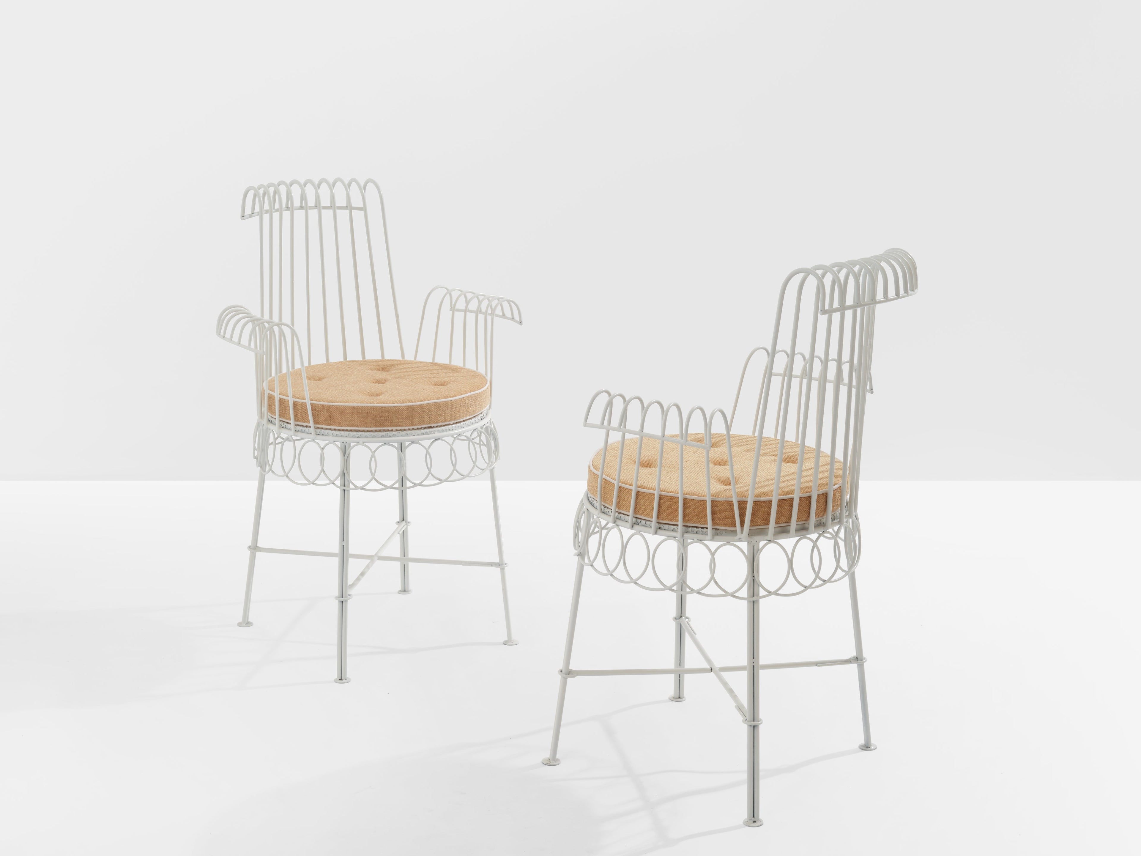 Mathieu Mategot pair of Cap d’Ail chairs 1950s