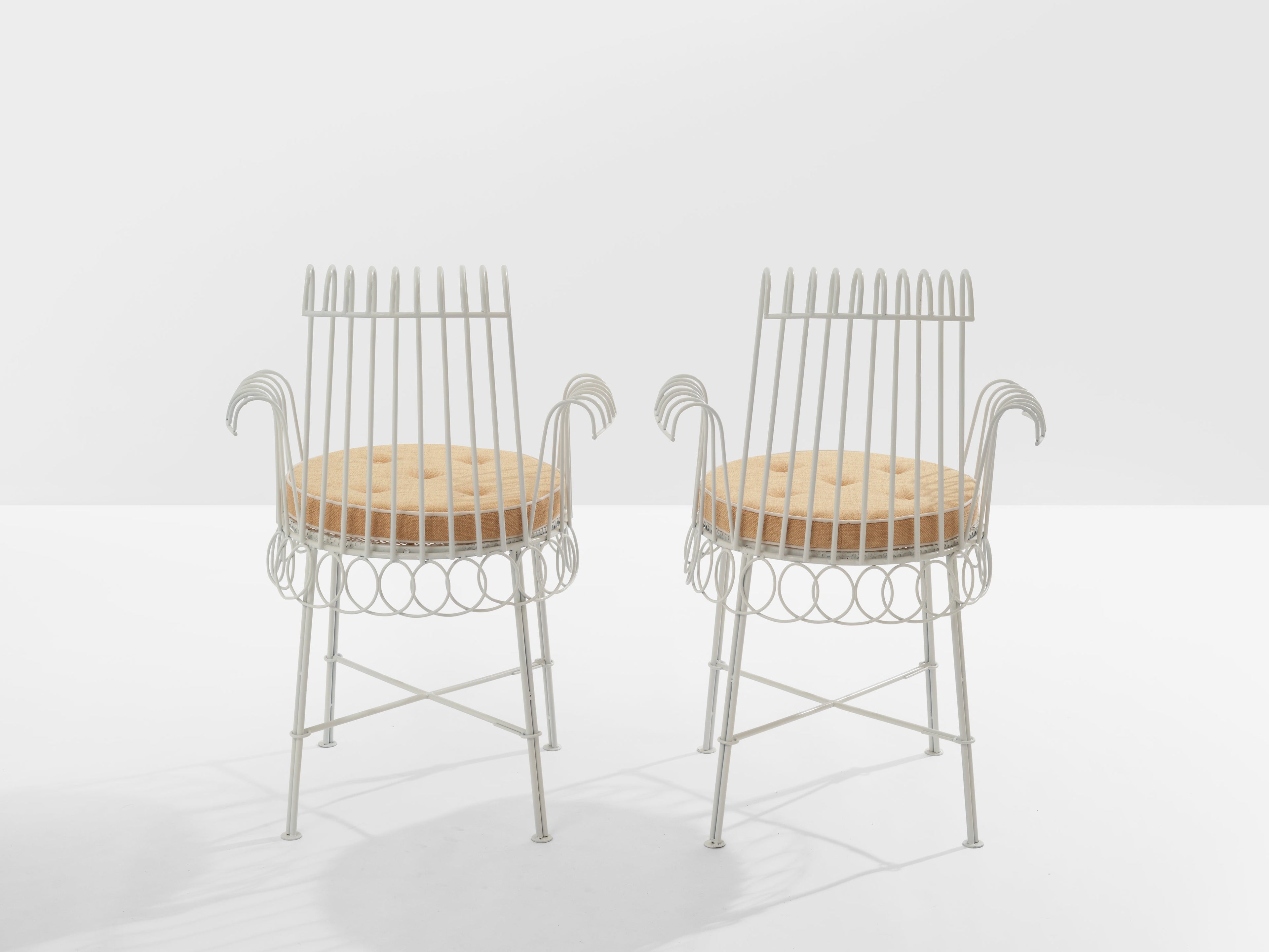 Mathieu Mategot pair of Cap d’Ail chairs 1950s