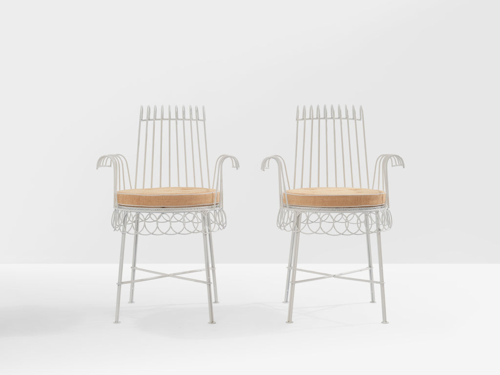 Mathieu Mategot pair of Cap d’Ail chairs 1950s