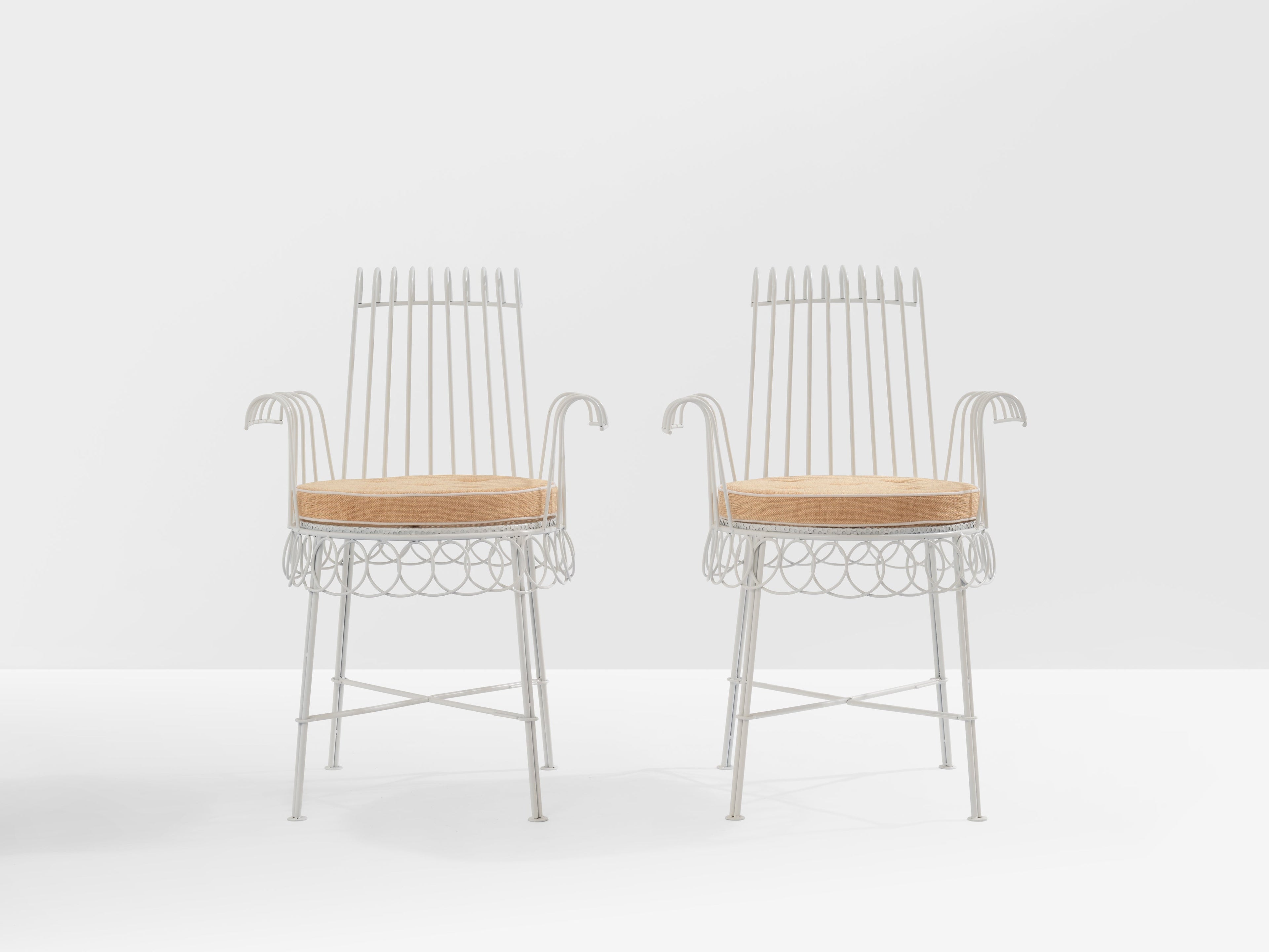 Mathieu Mategot pair of Cap d’Ail chairs 1950s