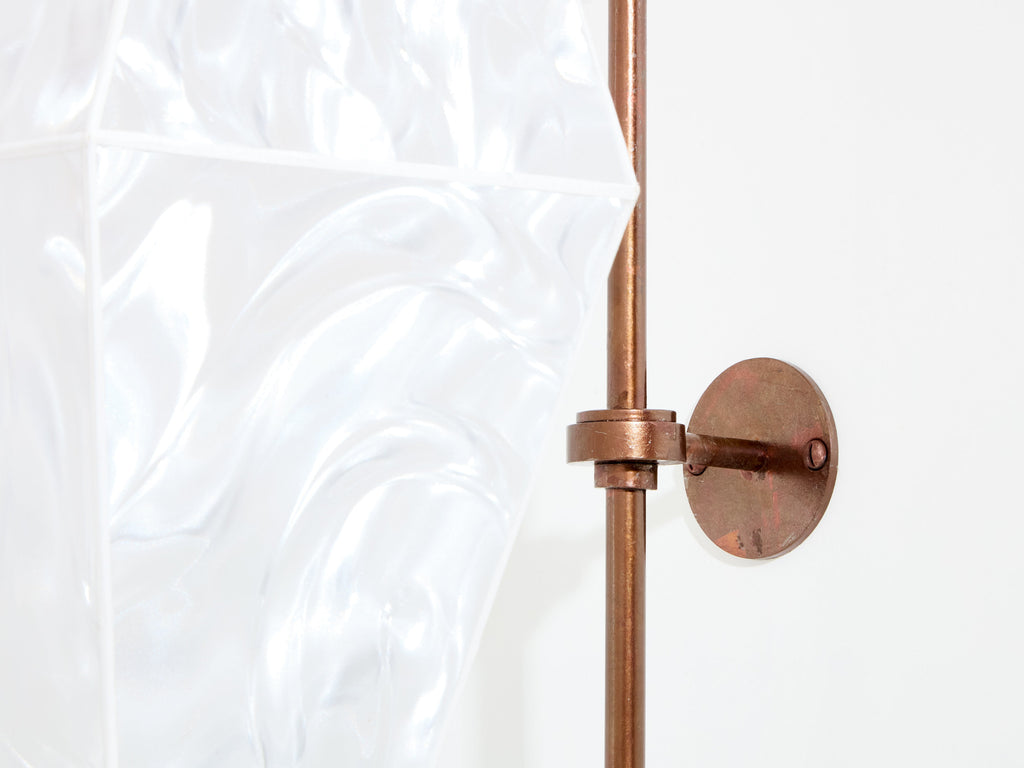 Mattia Bonetti pair of tall patinated metal wall lights sconces 2009