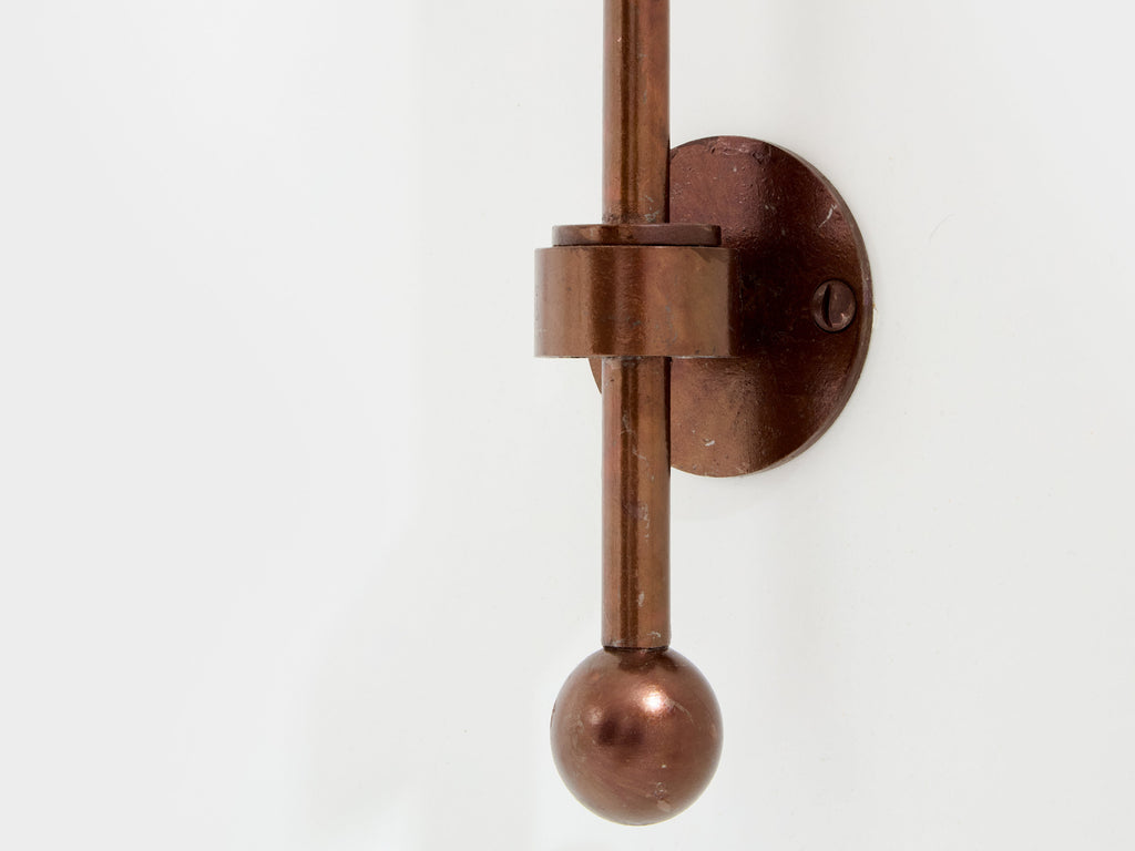 Mattia Bonetti pair of tall patinated metal wall lights sconces 2009