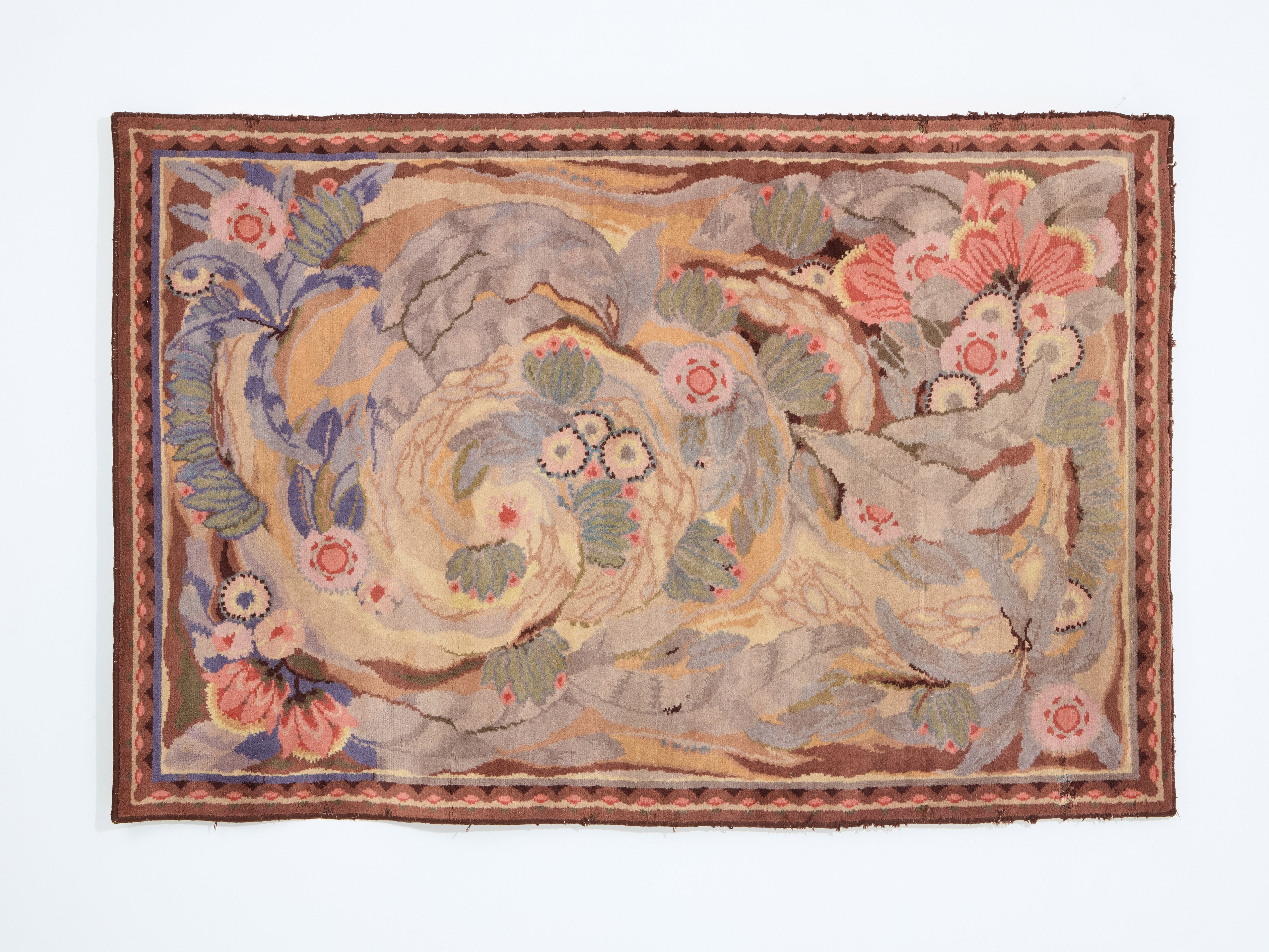 Maurice Dufrène for La Maitrise art deco rug 1922