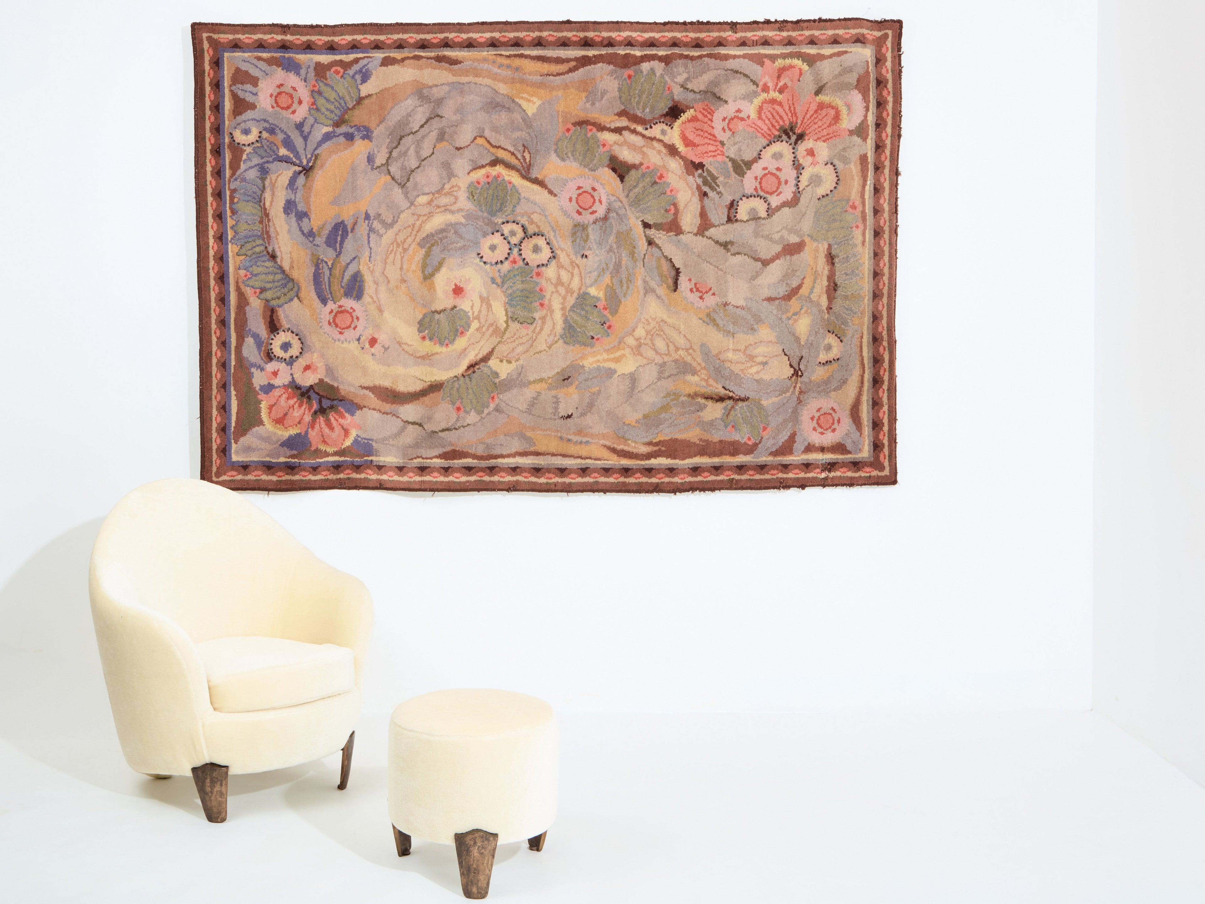Maurice Dufrène for La Maitrise art deco rug 1922
