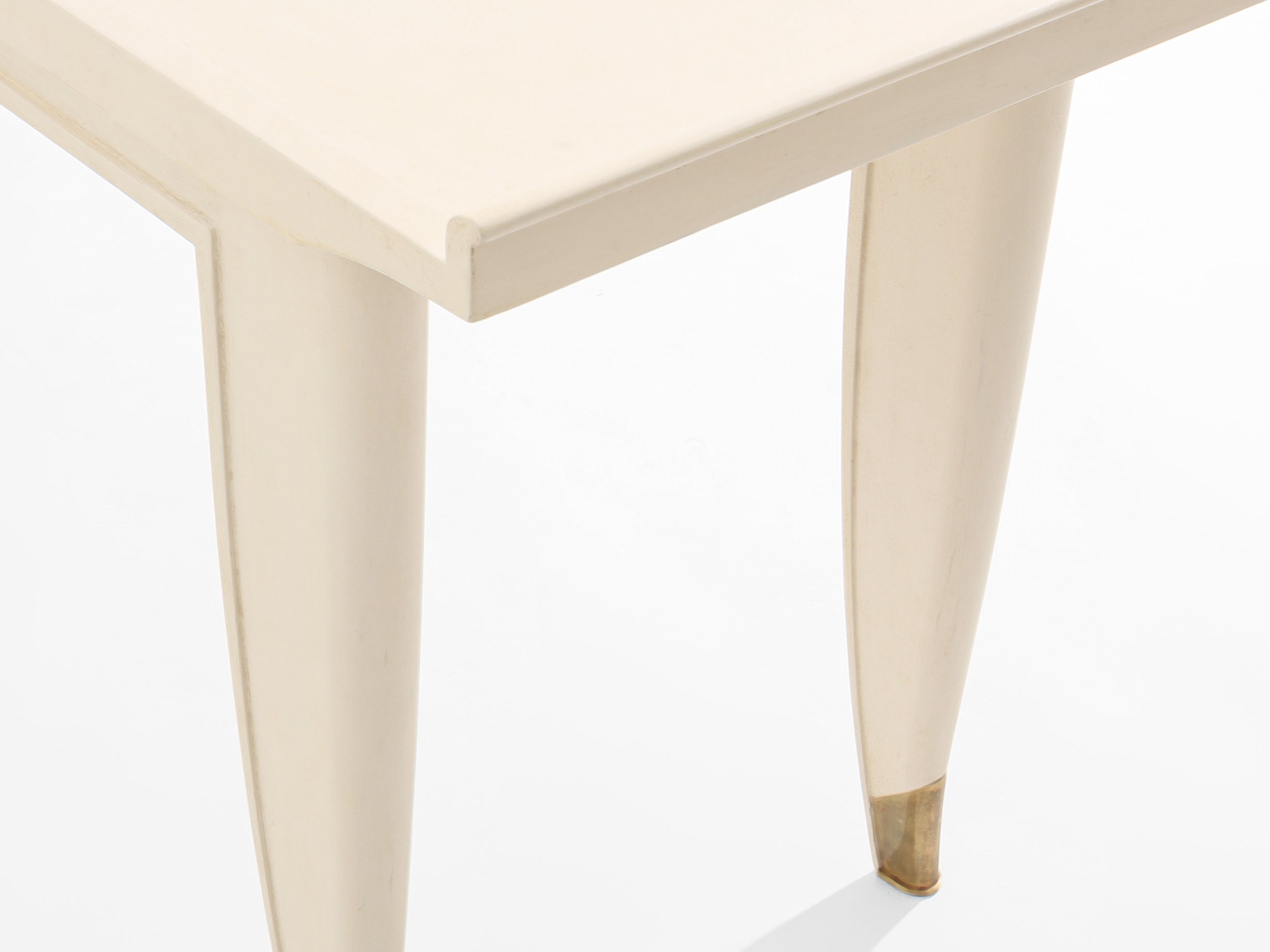 Maurice Jallot coffee table oak wood painted carved birds 1930