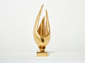 Michel Armand gilt bronze modernist sculpture table lamp 1970