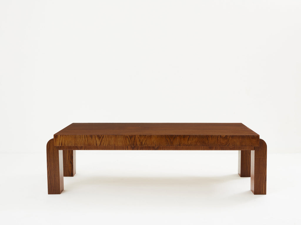 Michel Dufet modernist ashwood coffee table 1930
