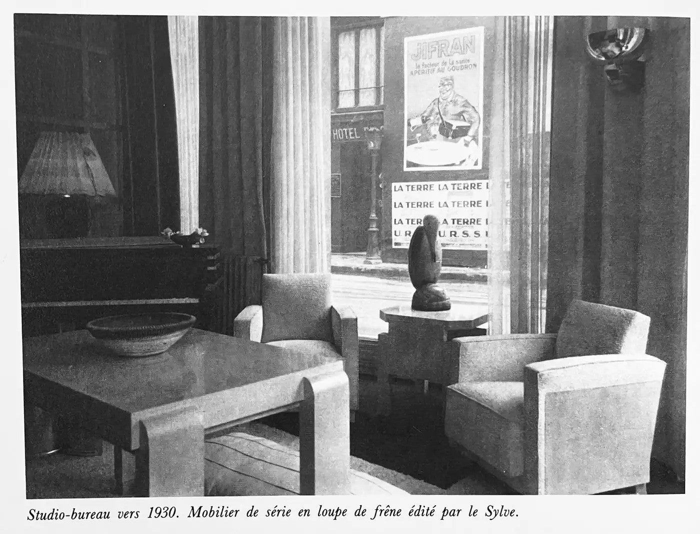 Michel Dufet modernist ashwood coffee table 1930