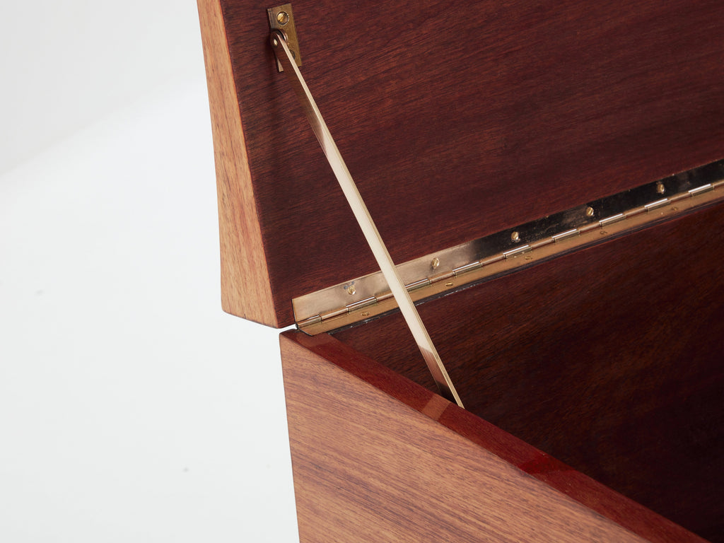 Michel Lefèvre veneer marquetry cabinet bar chest 1960