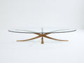 Michel Mangematin large bronze coffee table 1962