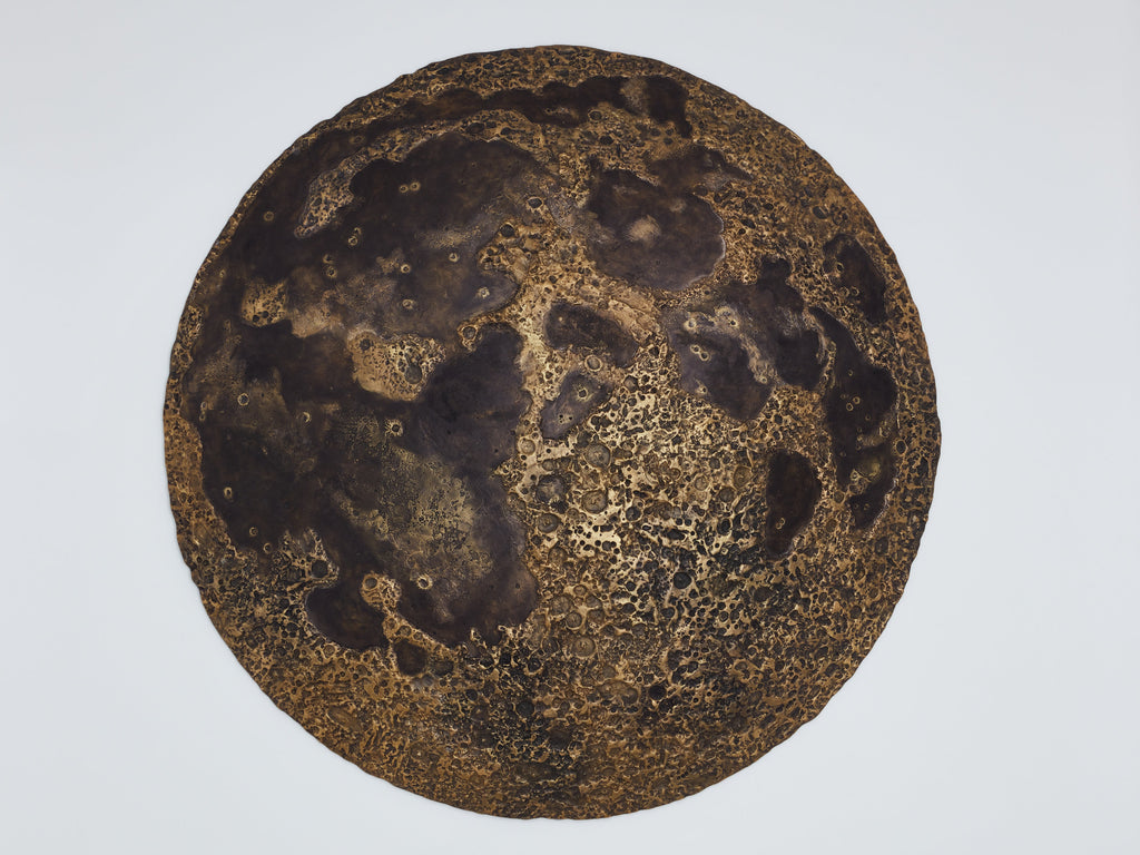 Michel Pichard bronze resin full moon wall mounted sculpture 2017