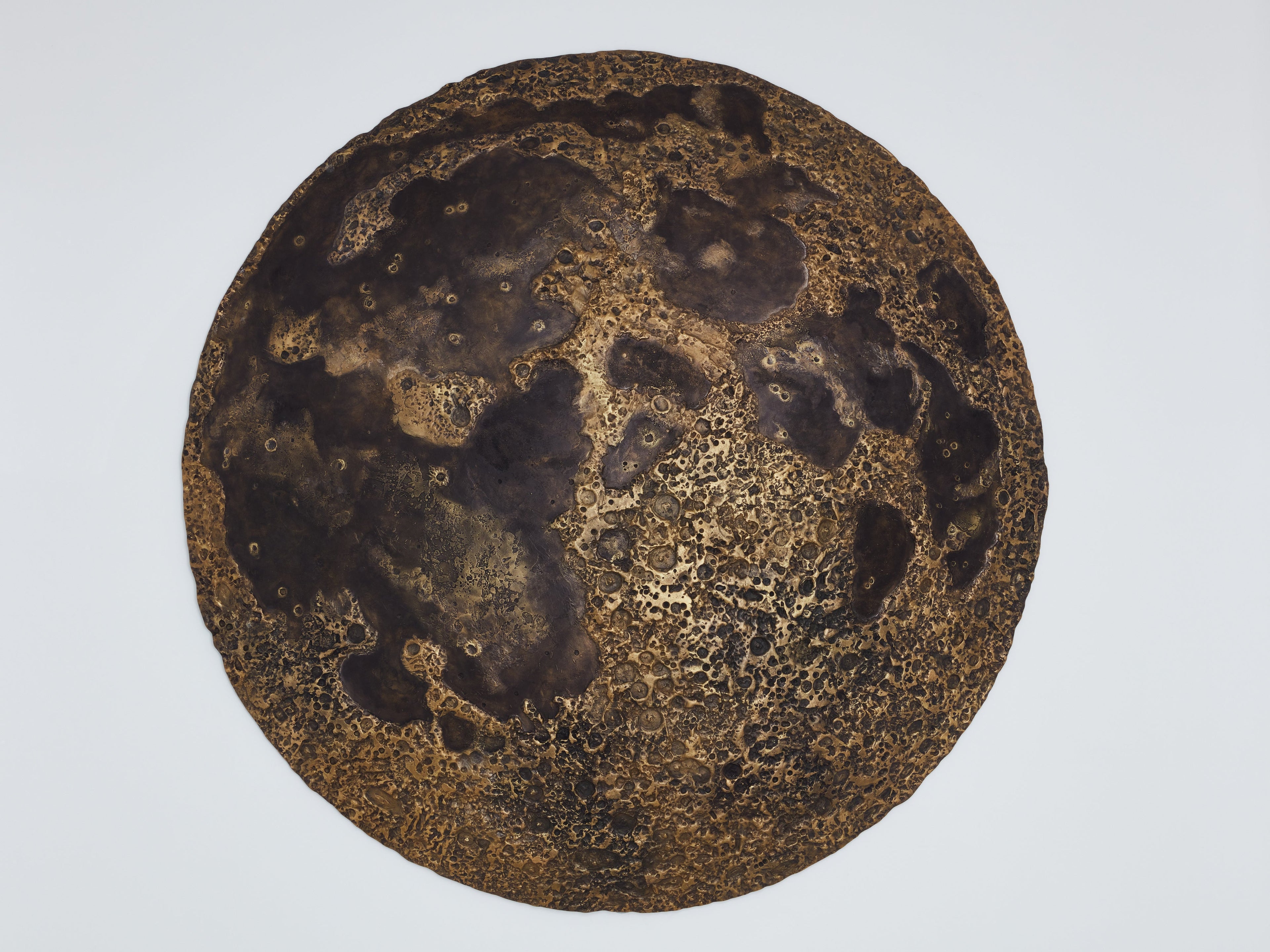 Michel Pichard bronze resin full moon wall mounted sculpture 2017