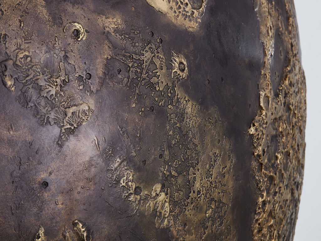 Michel Pichard bronze resin full moon wall mounted sculpture 2017