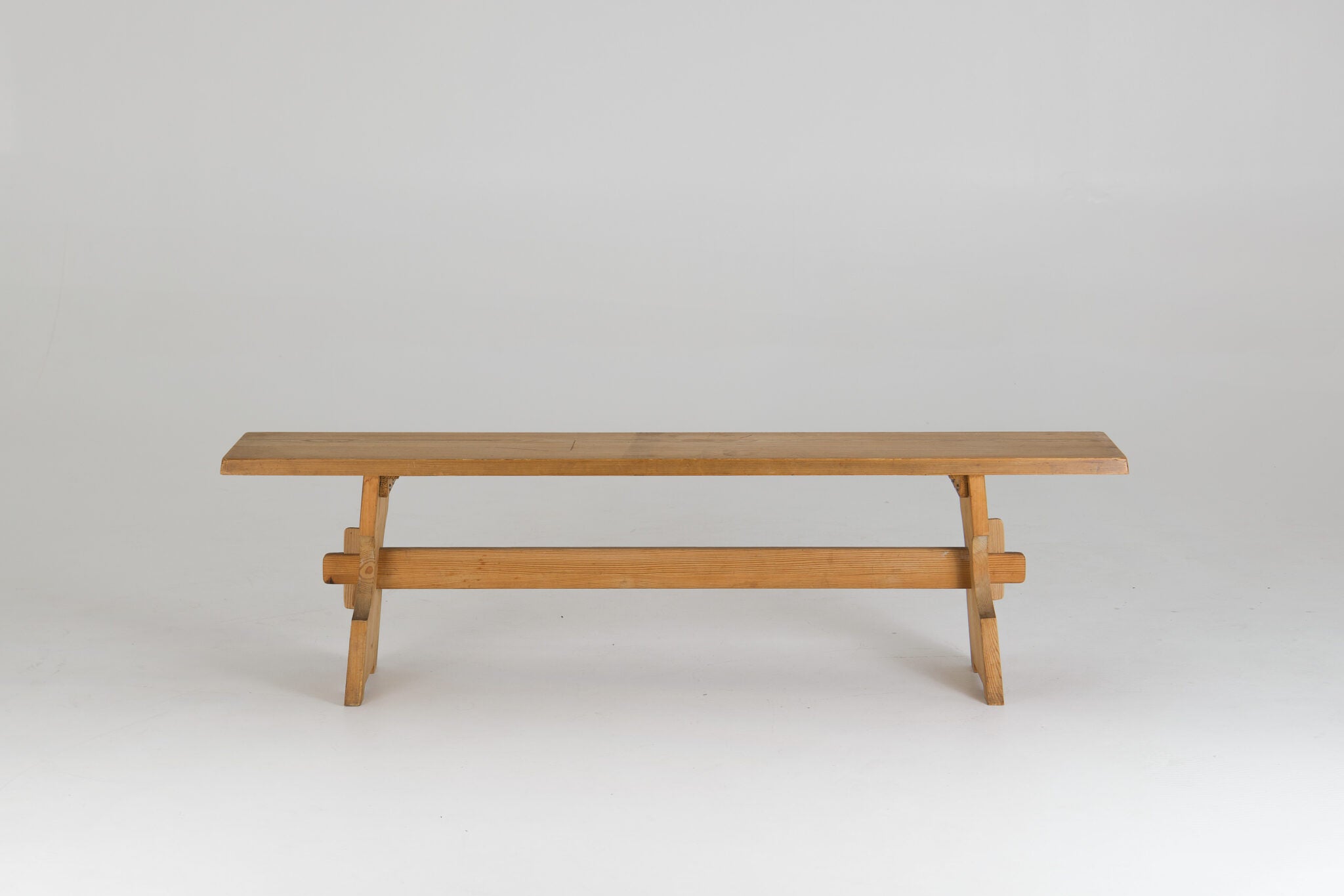 A pair of Mid-Century Brutalist Pine Benches