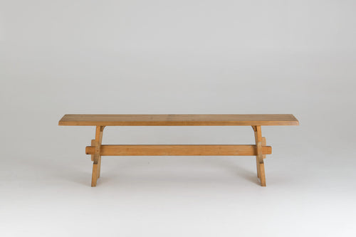 A pair of Mid-Century Brutalist Pine Benches