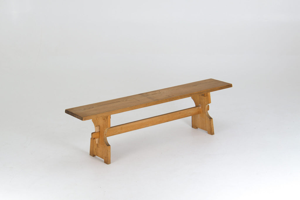 A pair of Mid-Century Brutalist Pine Benches