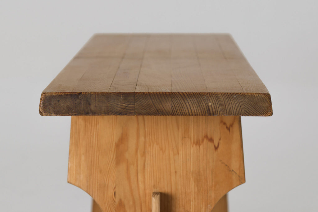 A pair of Mid-Century Brutalist Pine Benches