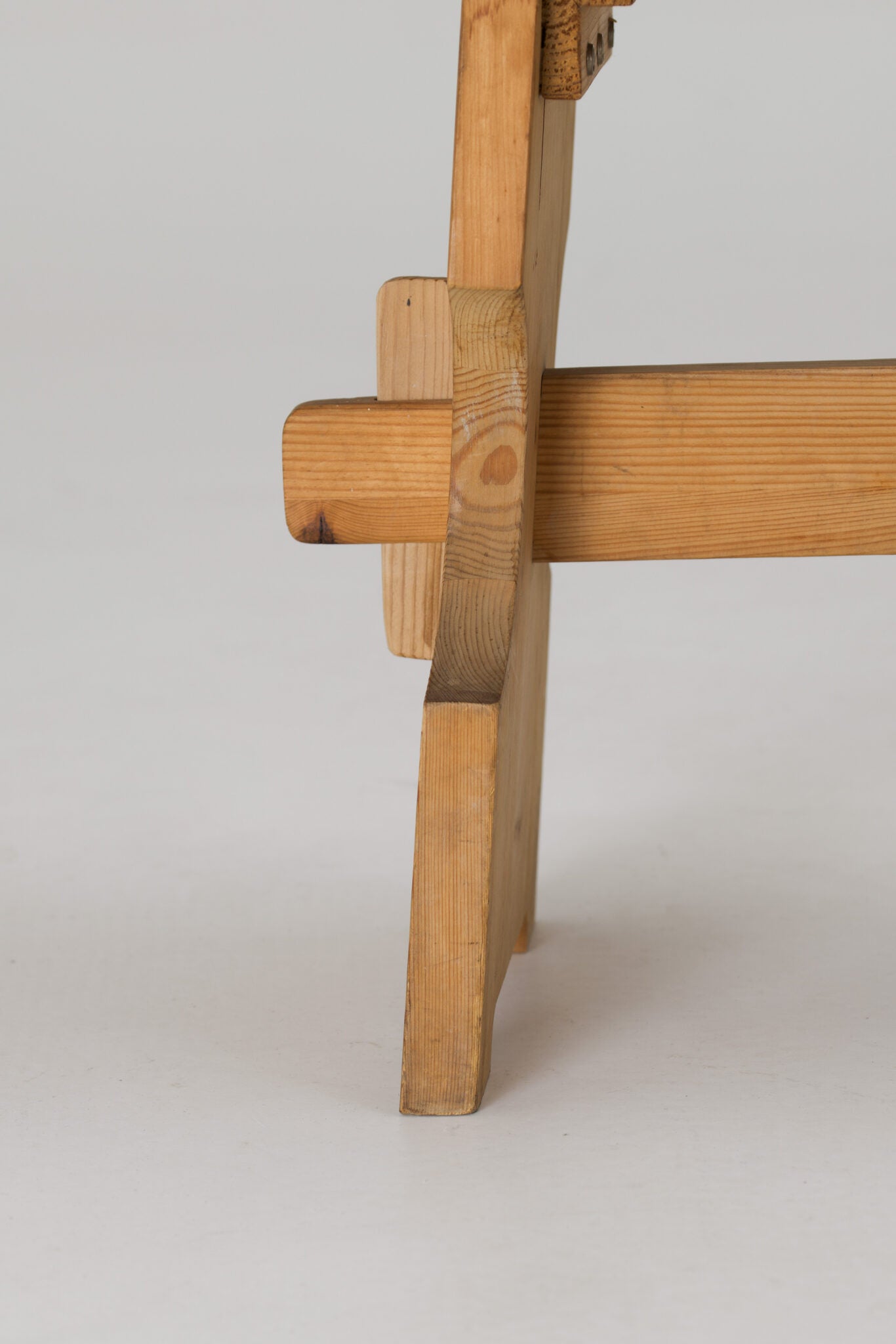 A pair of Mid-Century Brutalist Pine Benches