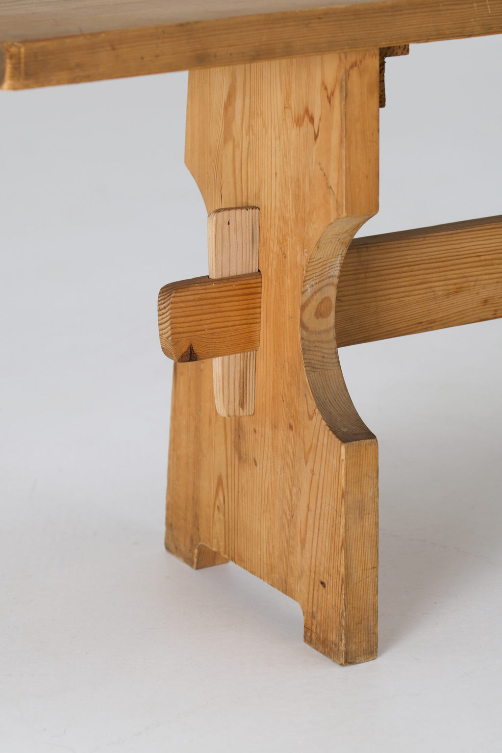 A pair of Mid-Century Brutalist Pine Benches