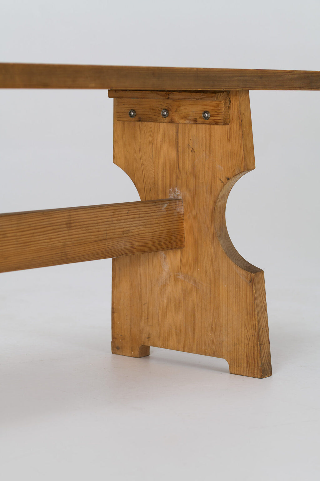 A pair of Mid-Century Brutalist Pine Benches