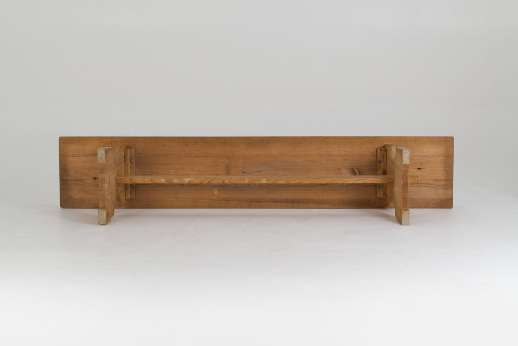 A pair of Mid-Century Brutalist Pine Benches