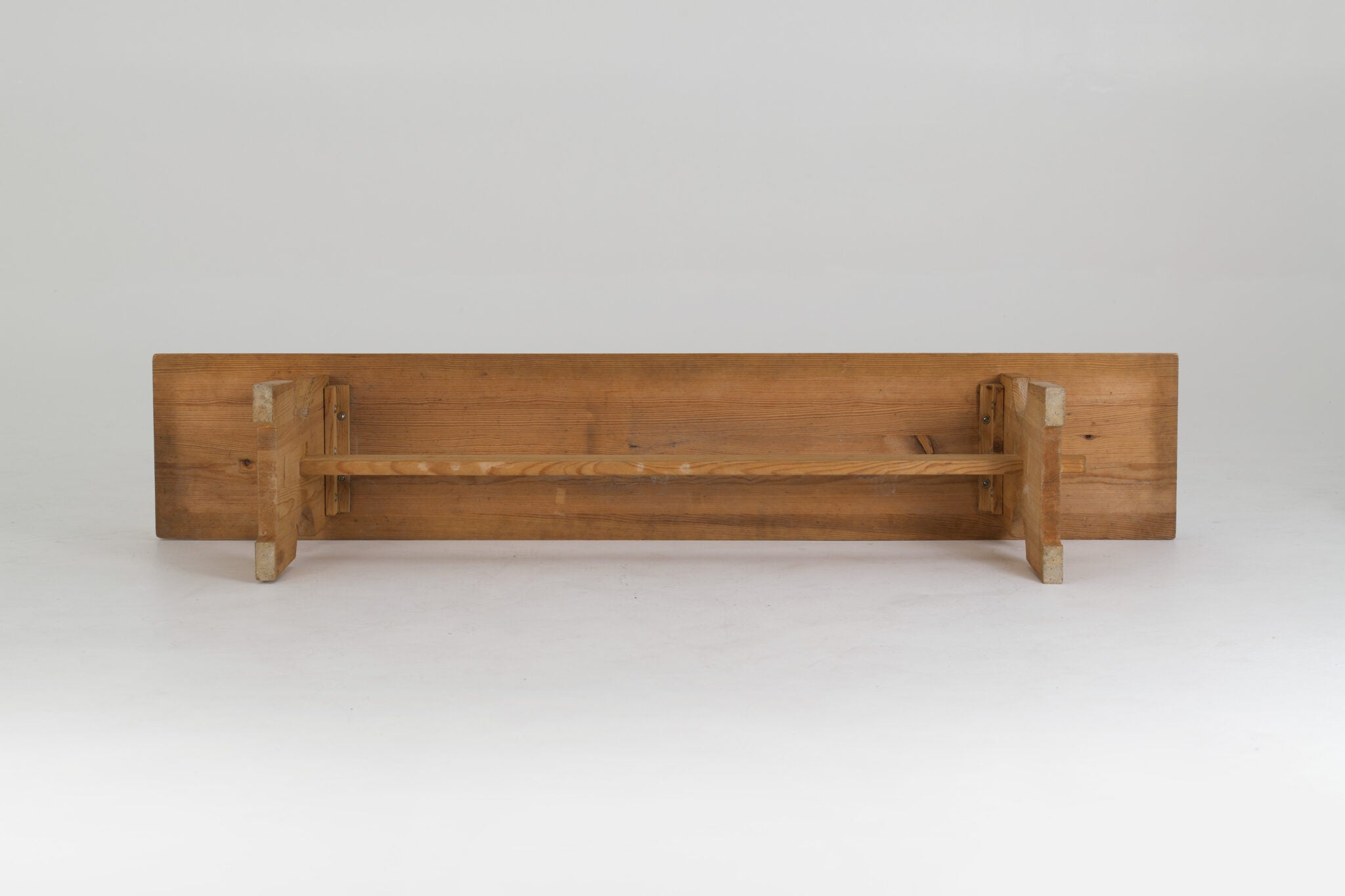 A pair of Mid-Century Brutalist Pine Benches