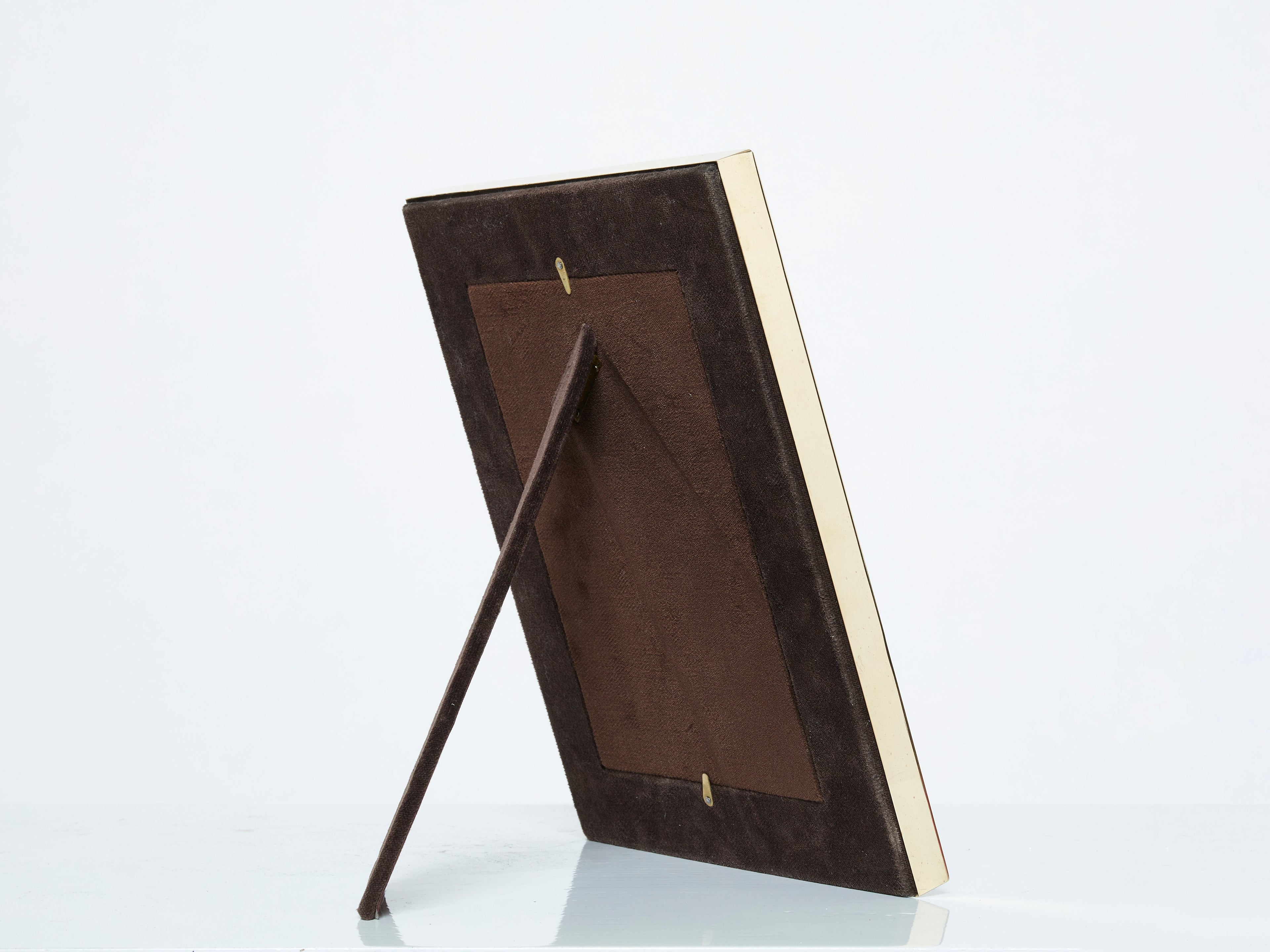 Mid-Century Italian brass malachite picture frame 1970