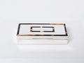 Mid-Century Italian chrome horn veneer jewellery box 1970