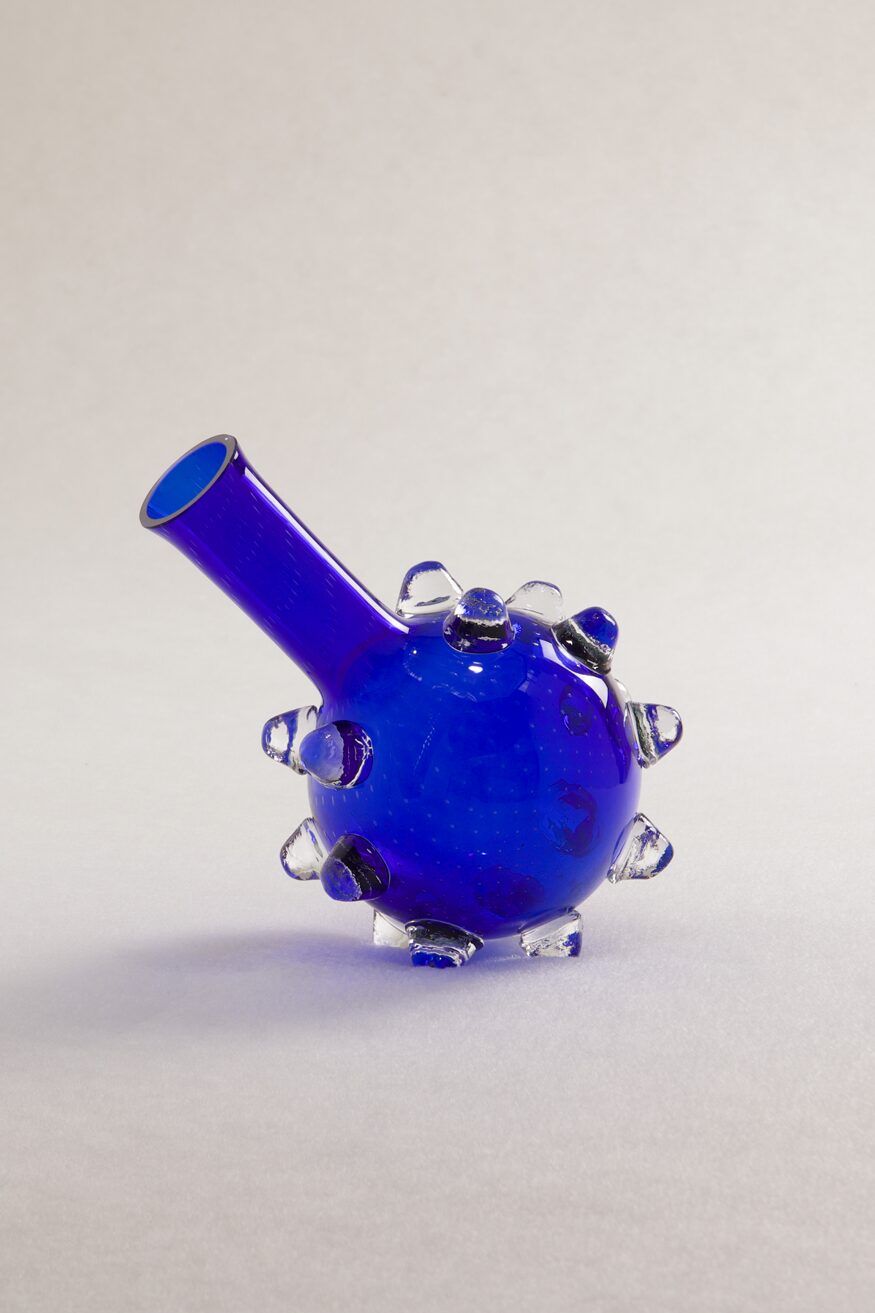 l'Anverre, Sem Schanzer ‘Mille pat’ Carafe in Blue Glass