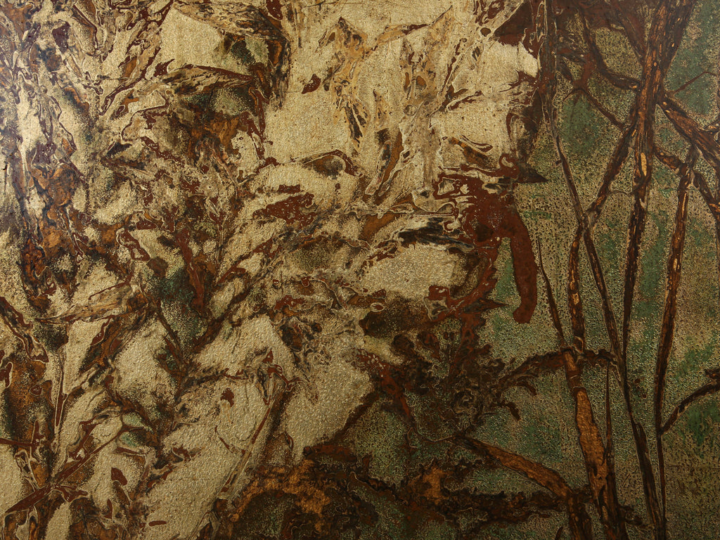 Nicolas Seailles large two lacquered panels framed 1978