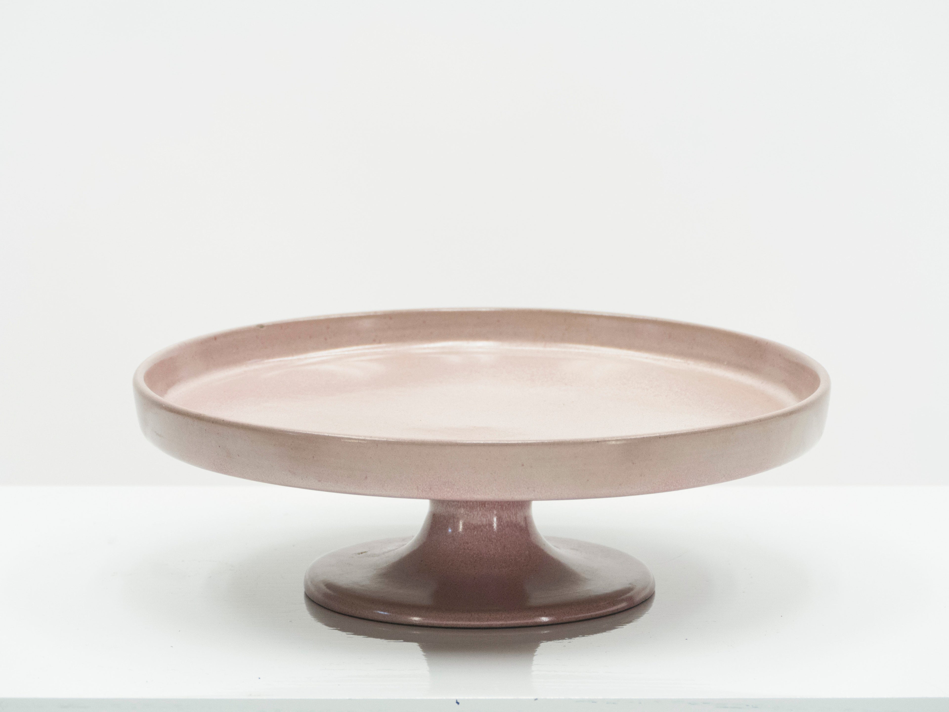 Signed French Jacques et Dani Ruelland Ceramic cup in Pale Rose 1960