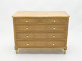 French Mid-century birch cherry wood and brass commode 1960s