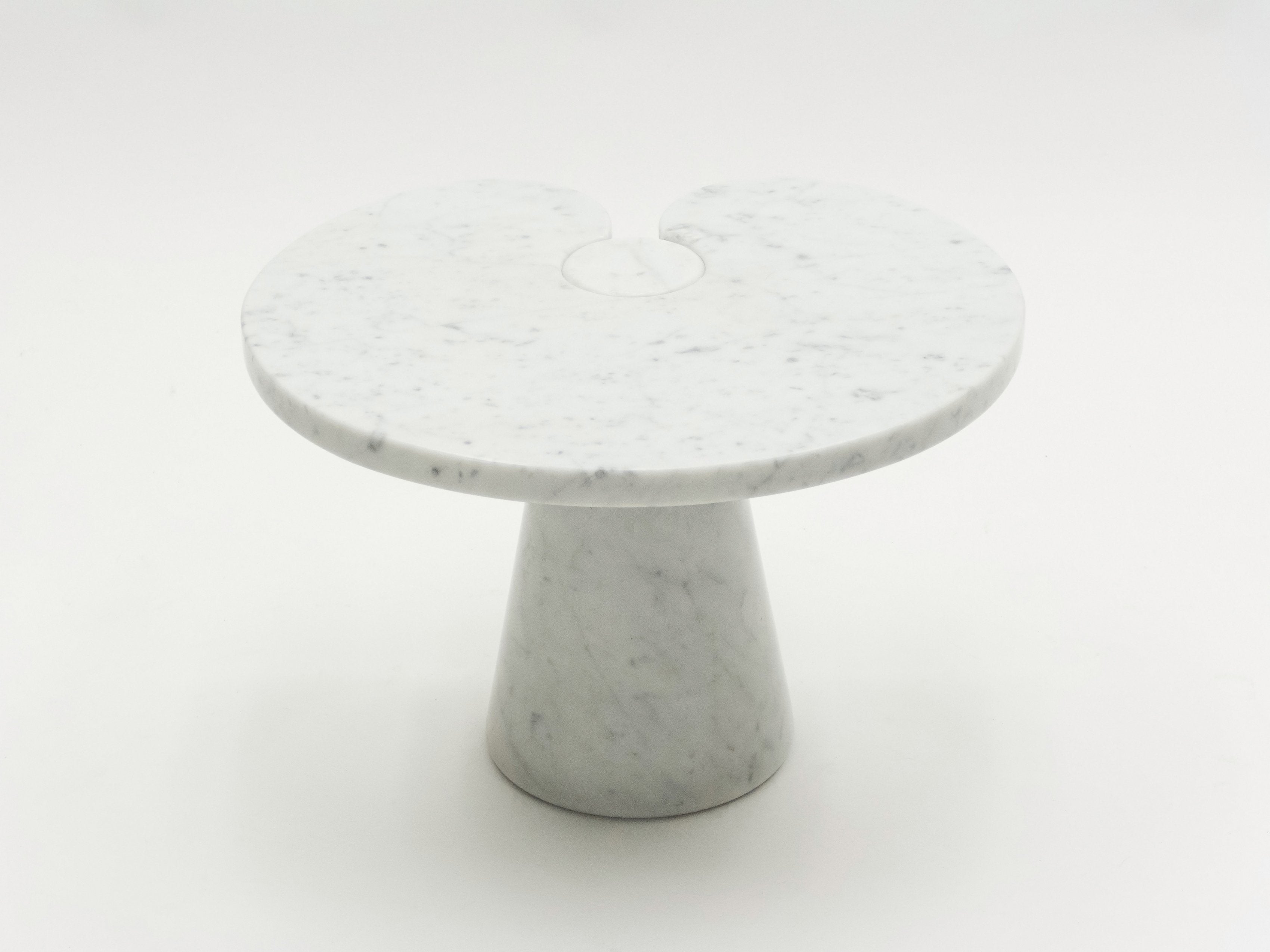 Original Angelo Magiarotti marble side table Eros Series Italy 1970s