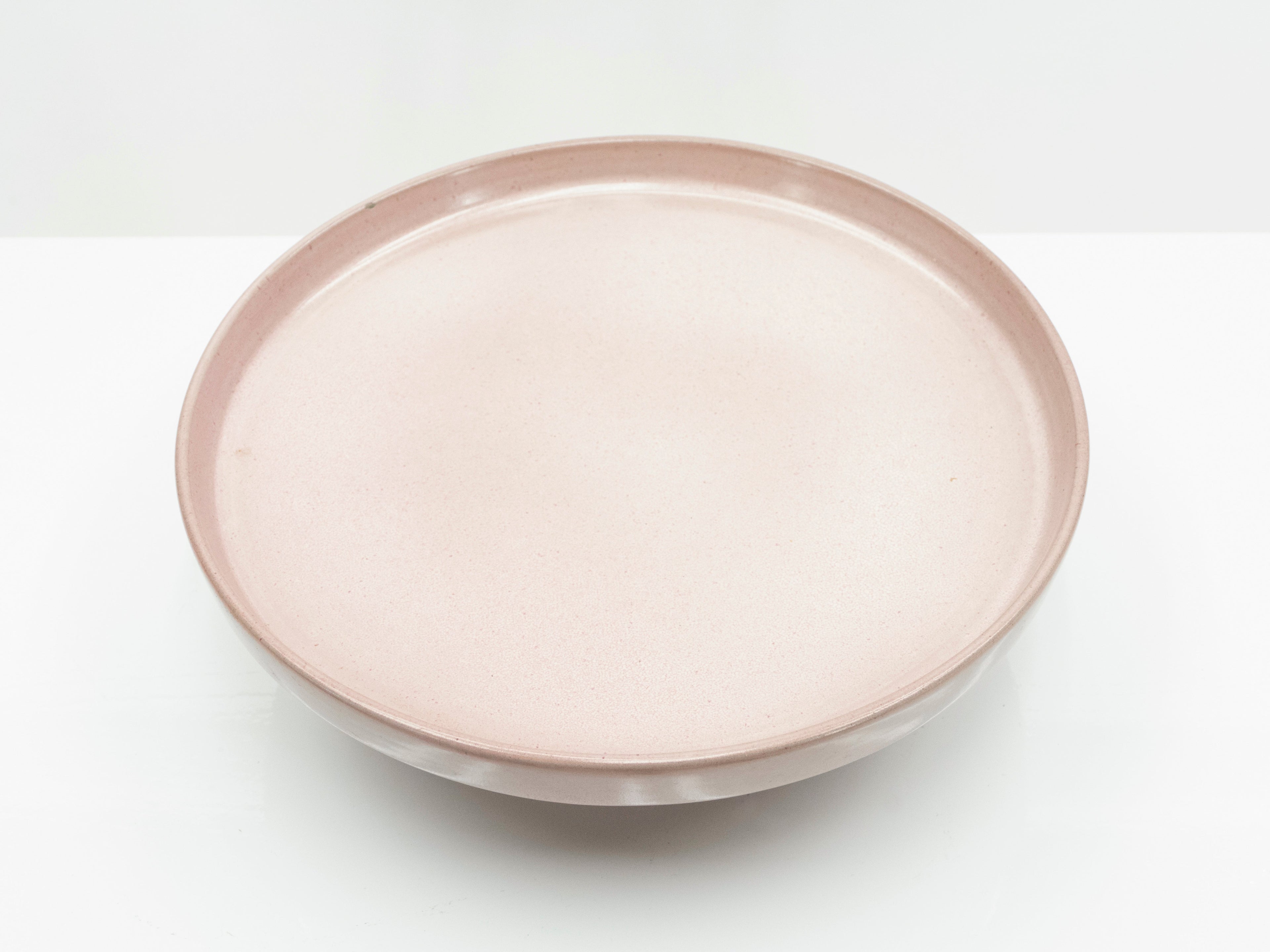 Signed French Jacques et Dani Ruelland Ceramic cup in Pale Rose 1960