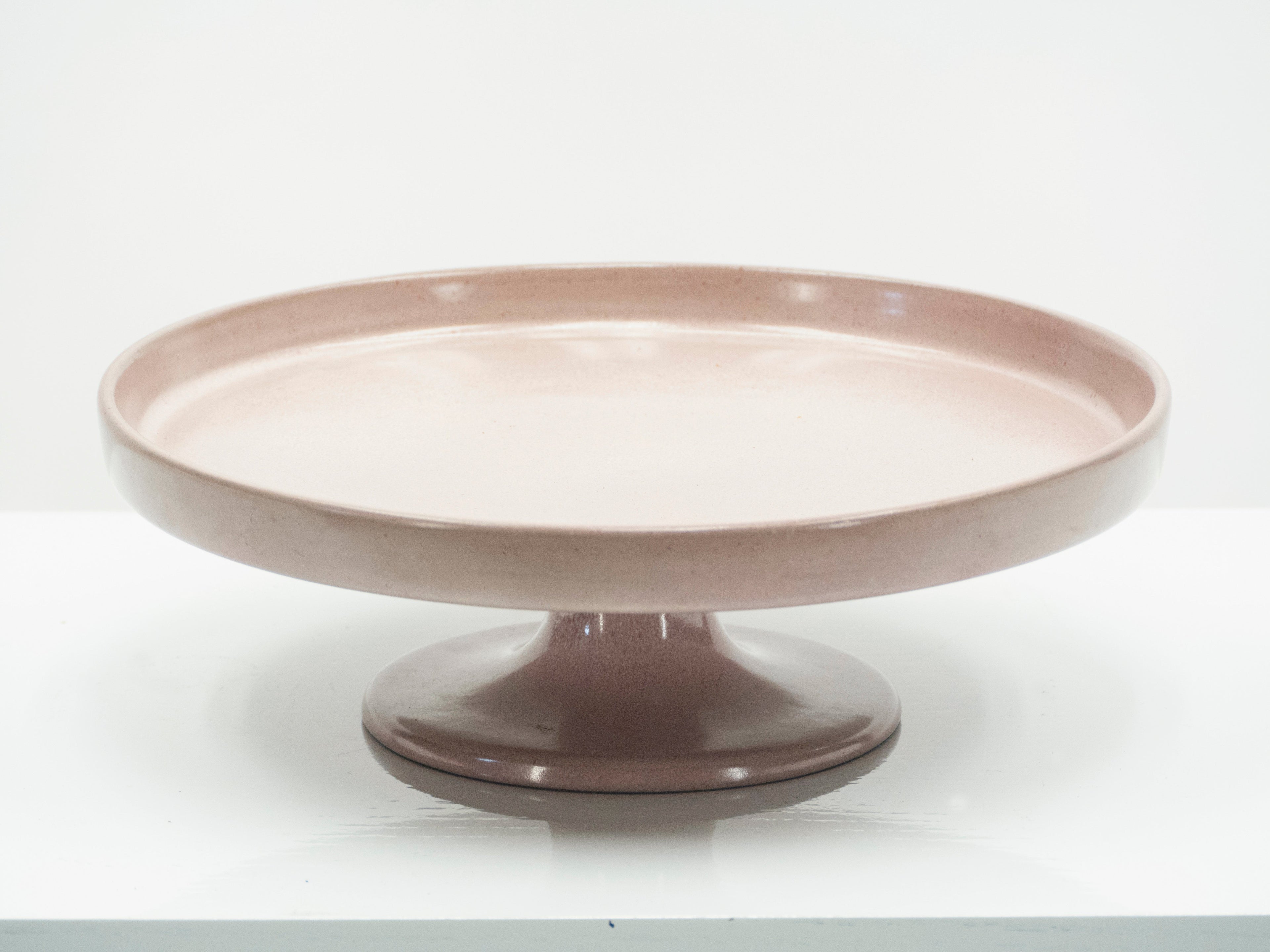 Signed French Jacques et Dani Ruelland Ceramic cup in Pale Rose 1960